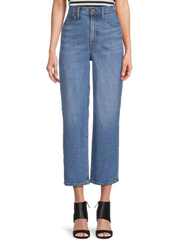 Madewell Knoxville Wash Wide Leg Cropped Jeans